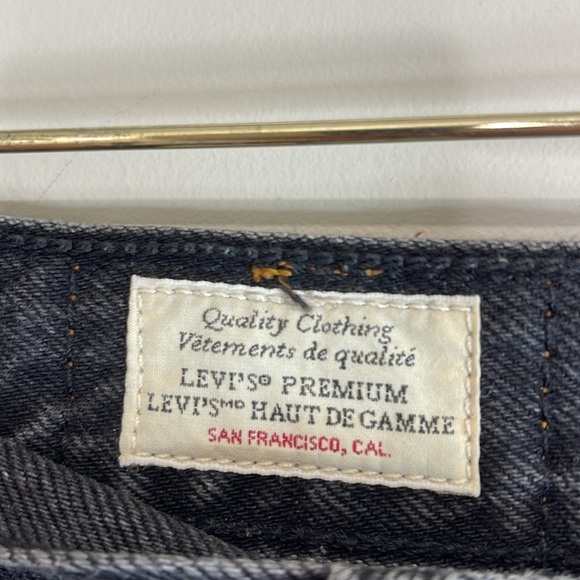 Levi’s Premium 80’s Mom Jeans Black High Rise Tapered Big E Size 25 - Picture 10 of 14